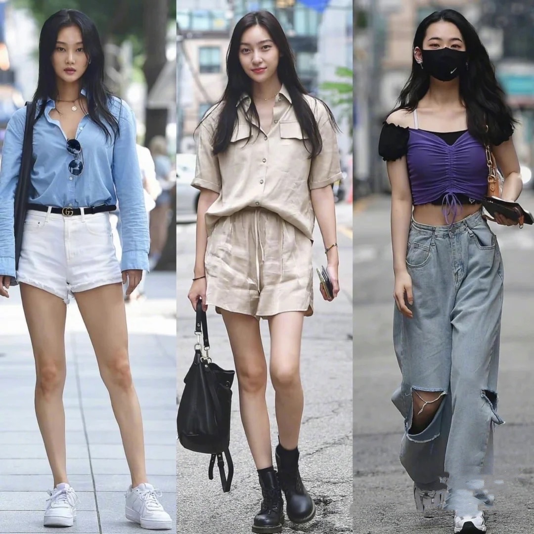 看首尔街头的姑娘就知道，“露腰不露踝”的穿法火了，洋气又显高