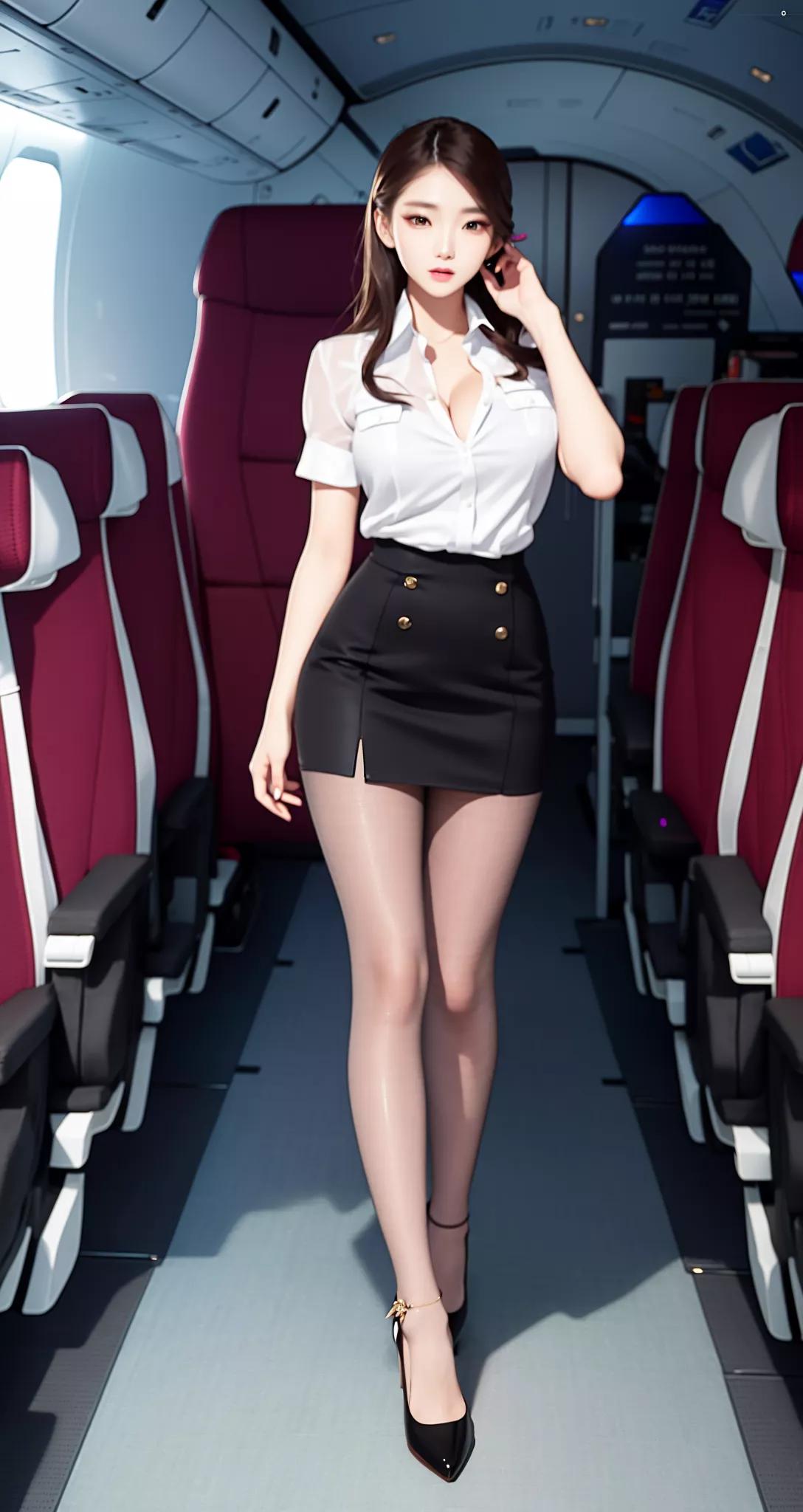 AI绘图现代职业装美女之-空姐制服精美图集（二）