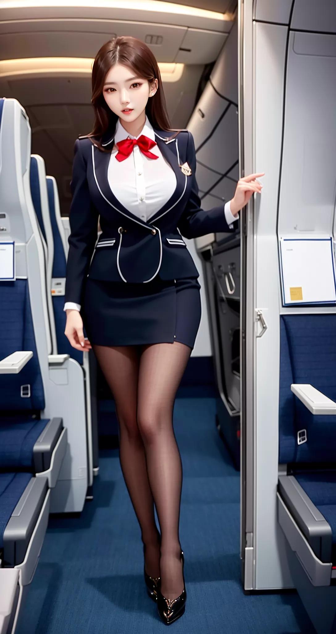 AI绘图现代职业装美女之-空姐制服精美图集（二）