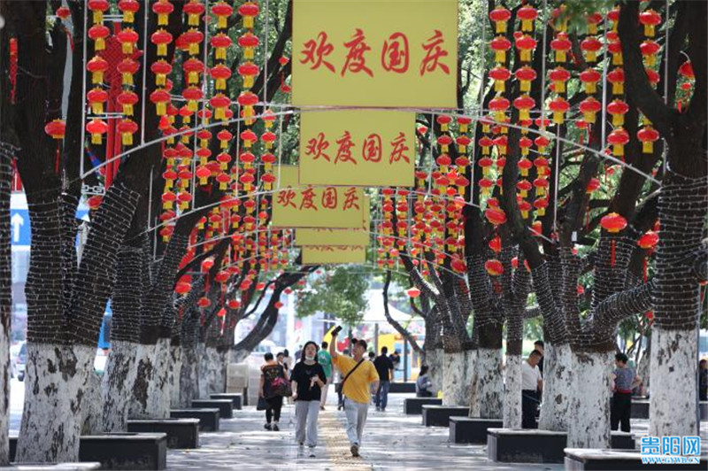 「图集」花团锦簇 贵阳街头国庆节日氛围渐浓