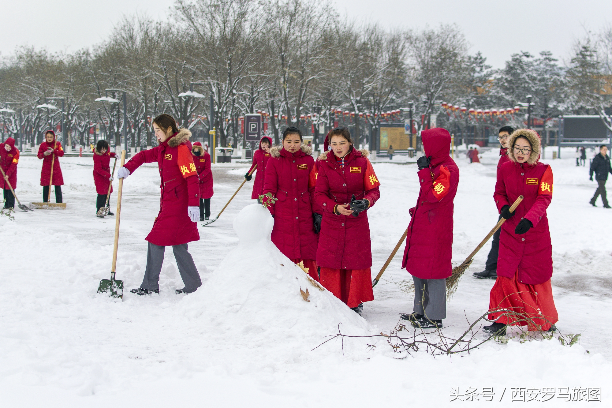 街拍西安，在寒冷的冬天，在2018，我们这些在平凡之路上的人们