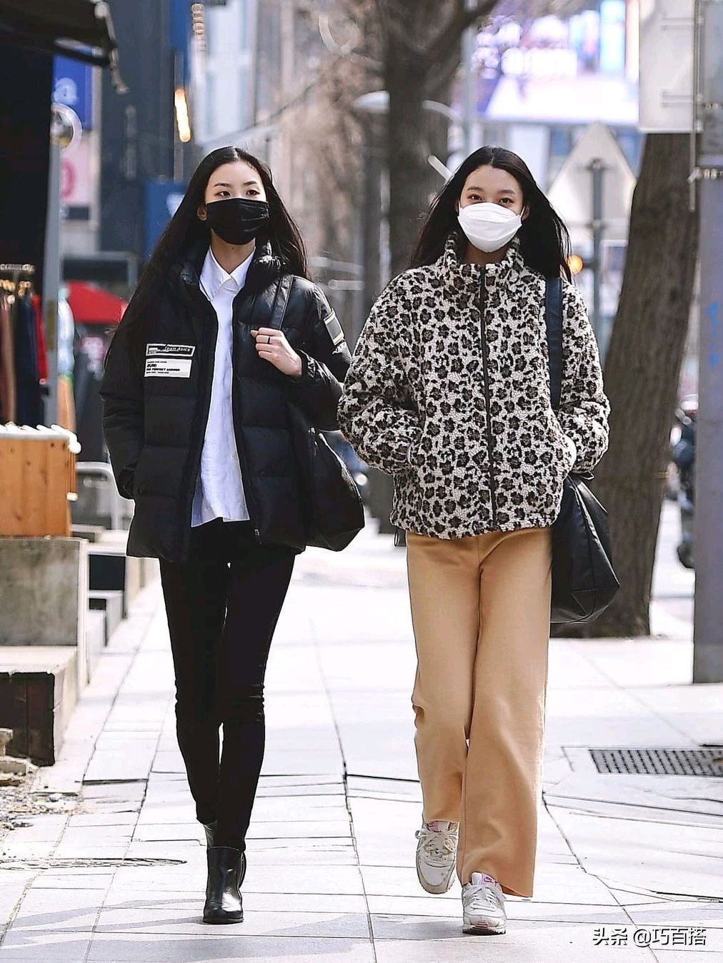普通人过冬就靠大衣羽绒服，韩国街拍教你穿出时尚感，越看越时髦