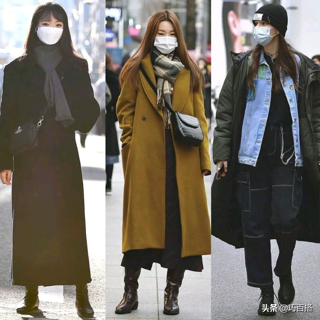 普通人过冬就靠大衣羽绒服，韩国街拍教你穿出时尚感，越看越时髦