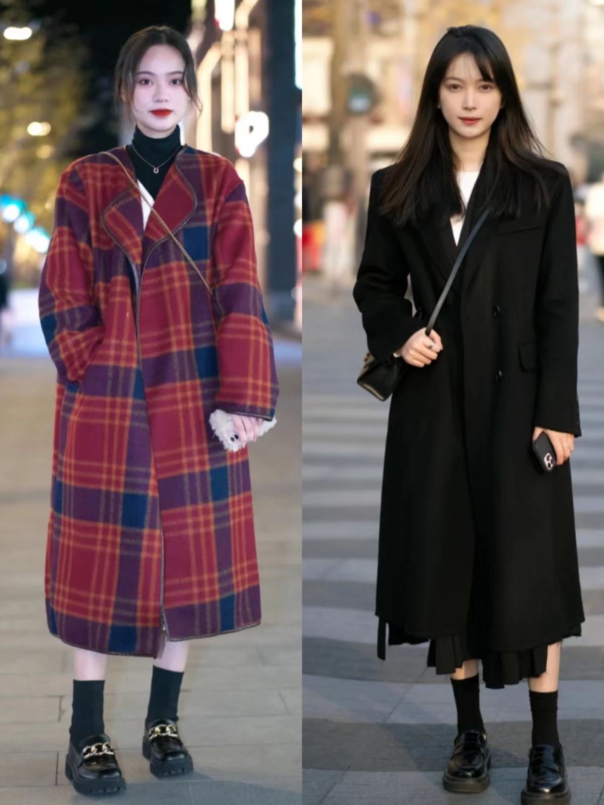 杭州女生才是“呢大衣”搭配高手，一套比一套时髦，保暖又显精神