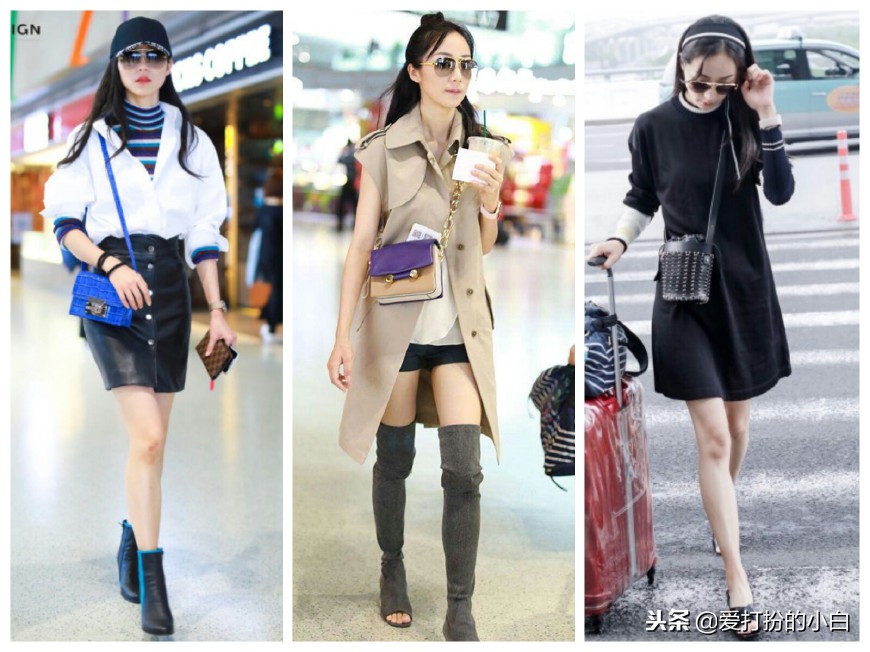 韩雪机场街拍真的是拼了，露腿，露腰，露胳膊的，重新认识她！