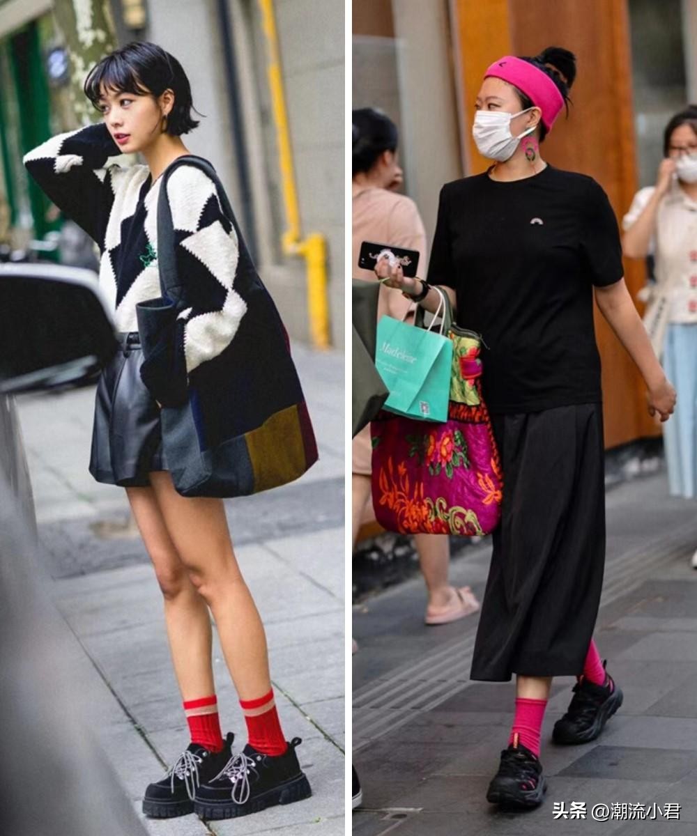 被“上海女生”穿搭圈粉了，满街穿“裙子+运动鞋”，看着好养眼