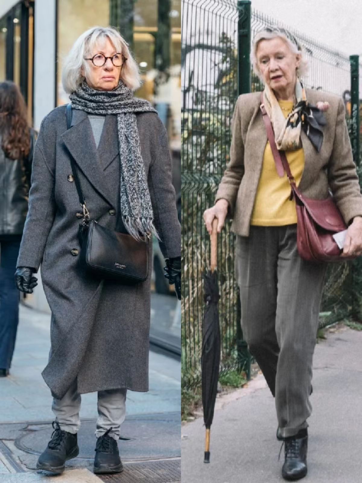 “巴黎路人”真令人着迷，从中年人到老年人，仪态舒展、打扮得体