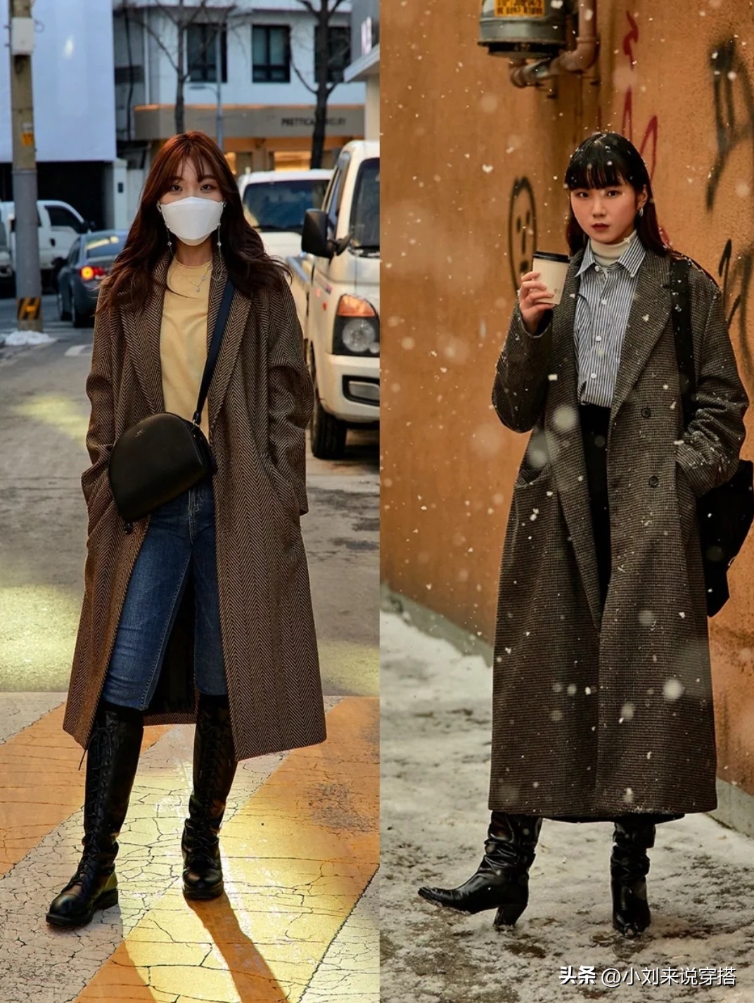羊毛大衣还不会穿？快来看看这些韩国小姐姐的街拍穿搭吧