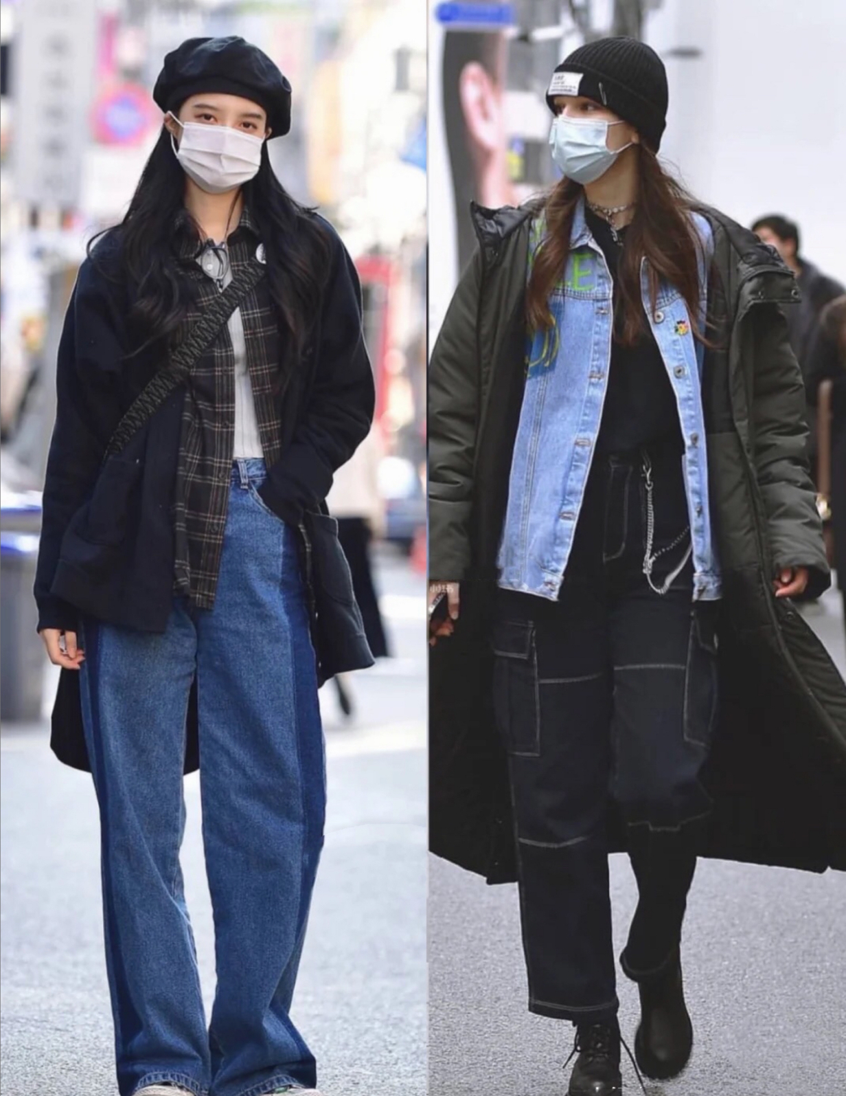 韩国街头素人街拍，戴着口罩也能感受到时尚感，衣品超赞